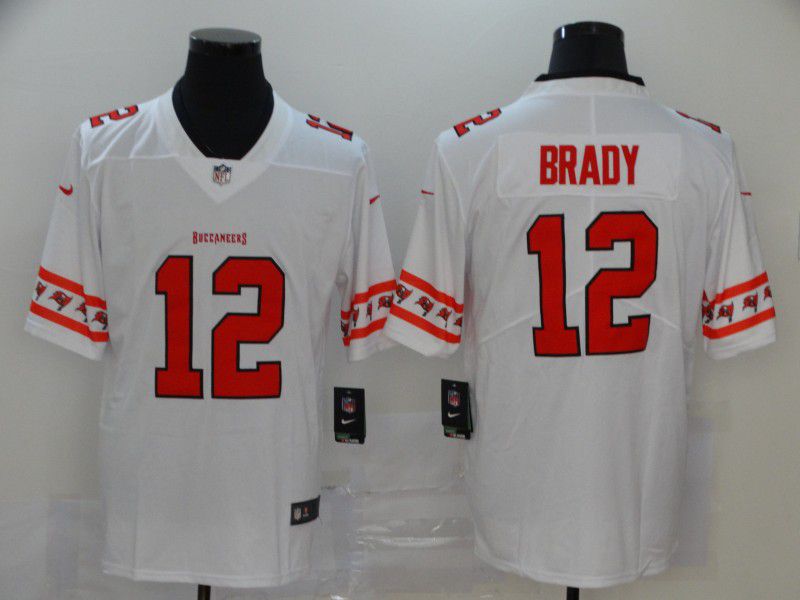 Men Tampa Bay Buccaneers #12 Brady white Nike team logo cool edition NFL Jerseys